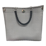 Oaxacan Handwoven Tote Bag with Vinyl Wrapped Handled