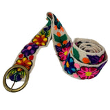 Peruvian Handmade Embroidered Belt flower patterns