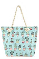 Vibrant Cactus Sketch Tote Bags