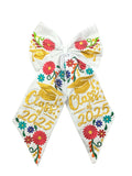 Long Graduation Embroidered bow