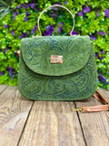 Agata Leather Handbag - Cielito Lindo