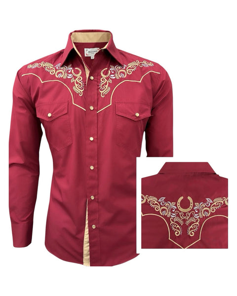 Texas cowboy Burgundy shirt