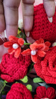 Large Crochet Roses Bouquet Red