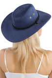 Classic Faux Nubuck Suede Poly Fabric Western Cowboy Hat