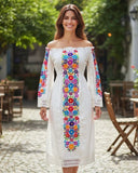Sisal Floral Embroidered Dress