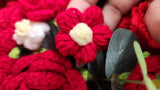 Large Crochet Roses Bouquet Red