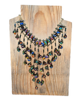 Jarritos Black Multicolor Waterfall Necklace