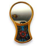 Pocket Mirror for purse - Floral pattern- Portable, Compact