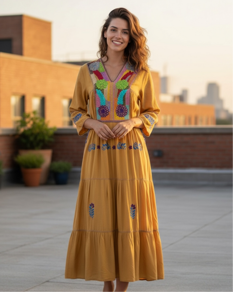 Zimapan Dress Mustard