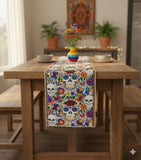 Sugar Skull Embroidered Table Runner