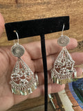 Filigree Oaxacan Earrings Silver Floral Tear