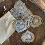 2.5" set/7 Milagros, Metal Hearts Haiti