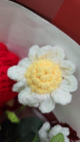 Large Crochet Roses Bouquet Red