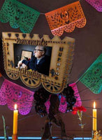 Day of the dead photo frame with candle holder