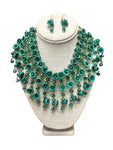 Handmade Ixtle Necklace & Earrings Green