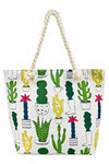 Vibrant Cactus Sketch Tote Bags