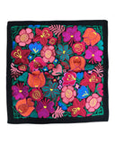 Mexican Black Floral Embroidered Pillow Cover