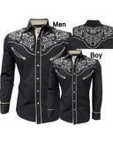 Western Cowboy Black Ivory Shirt