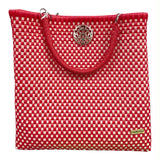 Oaxacan Handwoven Tote Bag with Vinyl Wrapped Handled