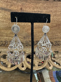 Filigree Oaxacan Earrings Silver Floral Tear