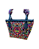 Jalapa Black Handbag with Multicolor Embroidery