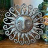 Sun Metal Art Wall Decor 10" 