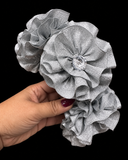 Silver Floral Ribbon Headband