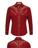 Western cowboy Burgundy and Khaki shirt