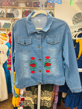 Denim Guadalupe Embroidered Jacket