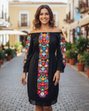 Sisal Floral Embroidered Dress