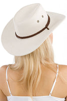 Classic Faux Nubuck Suede Poly Fabric Western Cowboy Hat