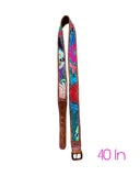 Mexican Leather Floral Embroidered Belt