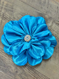 Large Flower Hair Clip with Rhinestone - Cielito Lindo