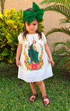 San Judas Girls Dress and Headband 2 Pc Set