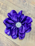 Large Flower Hair Clip with Rhinestone - Cielito Lindo