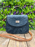 Agata Leather Handbag - Cielito Lindo