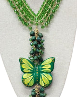 Butterfly Necklace & Earrings Set Lemon