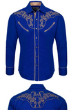 Texas cowboy Royal Blue shirt
