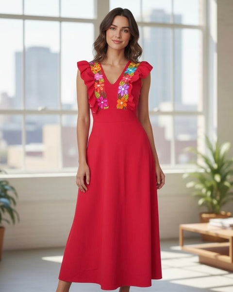 Xilitla Embroidered Dress