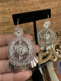 Filigree Oaxacan Earrings Silver Charro Hat