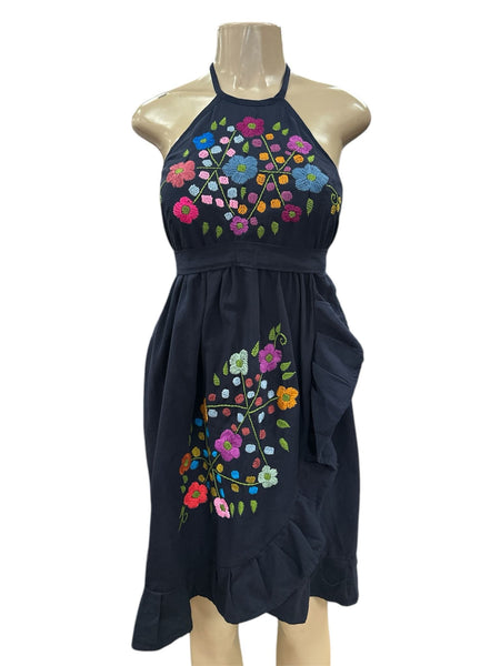Artemisa Halter Dress Navy