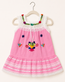 Milagro Dress Floral Hand Embroidered and Crocheted