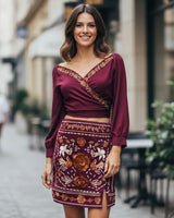 Madrid 2 Pc Set Blouse & Skirt