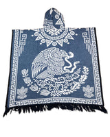 Unisex Mexican Poncho Moctezuma & Eagle