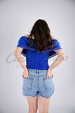 Margarita Royal Blue/Multicolor Top - Cielito Lindo