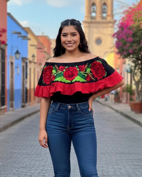 Rosa Mexican Off Shoulder Top