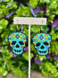 Sugar Skull Beaded Earrings - Cielito Lindo