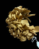 Golden Floral Ribbon Headband