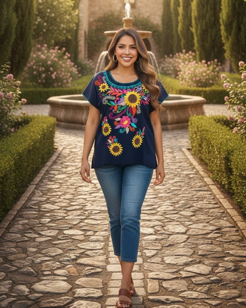 Erica Sunflower Mexican Top