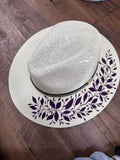 Hand painted Mexican hat Leafy